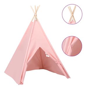 vidaXL Lasten tiipiiteltta + laukku peachskin pinkki 120x120x150 cm