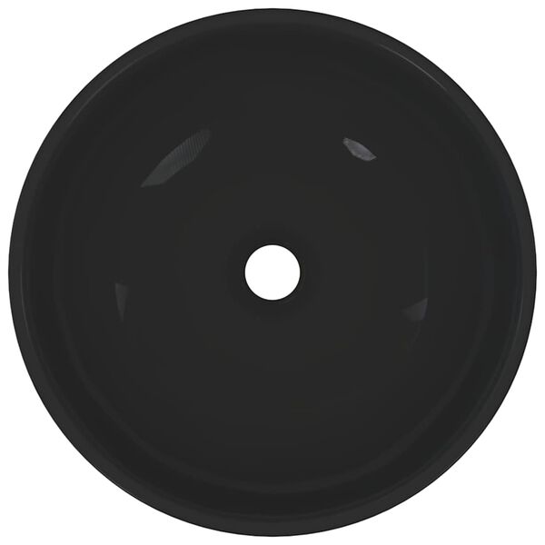 vidaXL Pesuallas Gloss Musta Ø28x10 cm Keramiikka