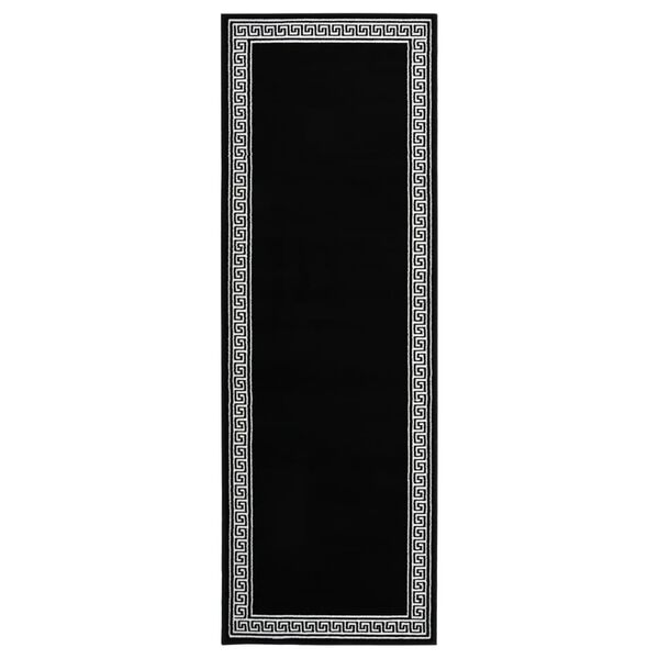 vidaXL K&auml;yt&auml;v&auml;matto BCF musta kuviolla 80x200 cm