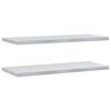 vidaXL Sein&auml;hyllyt 2 kpl 100x40 cm hopea ruostumaton ter&auml;s