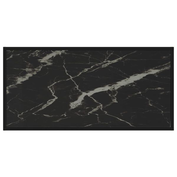 vidaXL Sohvapöytä musta 100x50x35 cm karkaistu lasi