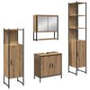 vidaXL Kylpyhuonekalustesetti 4 kpl Ruskea 33 x 33 x 185,5 cm