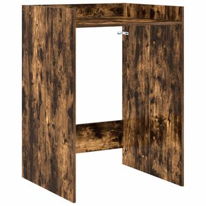 vidaXL Pyykinpesukonekaappi Savup&auml;hkin&auml; 67,5 x 62 x 97 cm Tekninen puu