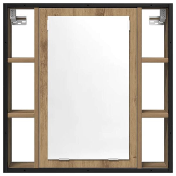 vidaXL Kylpyhuoneen peilikaappi artesaani tammi 60x16x60 cm