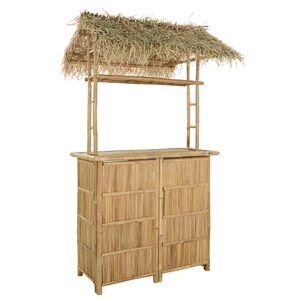 vidaXL Ulkoilman baari p&ouml;yt&auml; Luonnollinen 115 x 95 x 215 cm Bambusta