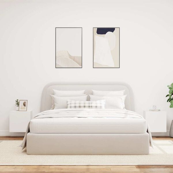 vidaXL TV-sein&auml;kaapit LED-valoilla 2 kpl valkoinen 40,5x35x40 cm