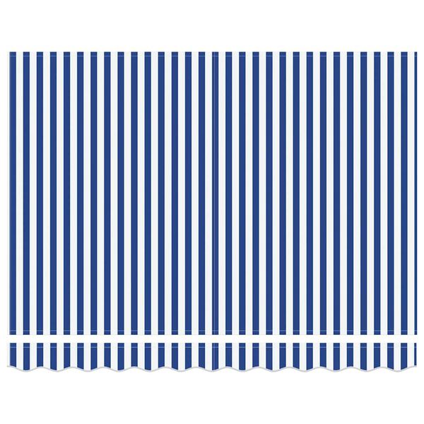 vidaXL Sis&auml;&auml;nkelattava markiisi sinivalkoinen 3x2,5 m kangas/alumiini