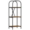 vidaXL Kirjahylly 3 tasoa 40 x 30 x 109 cm Tekninen puu Savup&auml;hkin&auml;