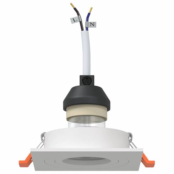 vidaXL Kohdevalo 12 pcs Valkoinen 9 x 9 x 2 cm Alumiini