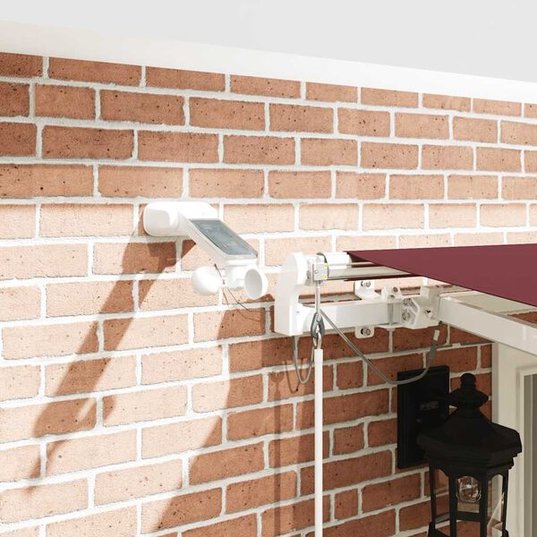 vidaXL Automaattimarkiisi LED viininpunainen 400x300 cm