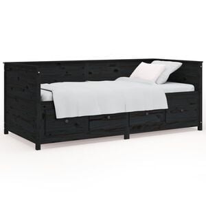 vidaXL Sohvas&auml;nky musta 75x190 cm t&auml;ysi m&auml;nty