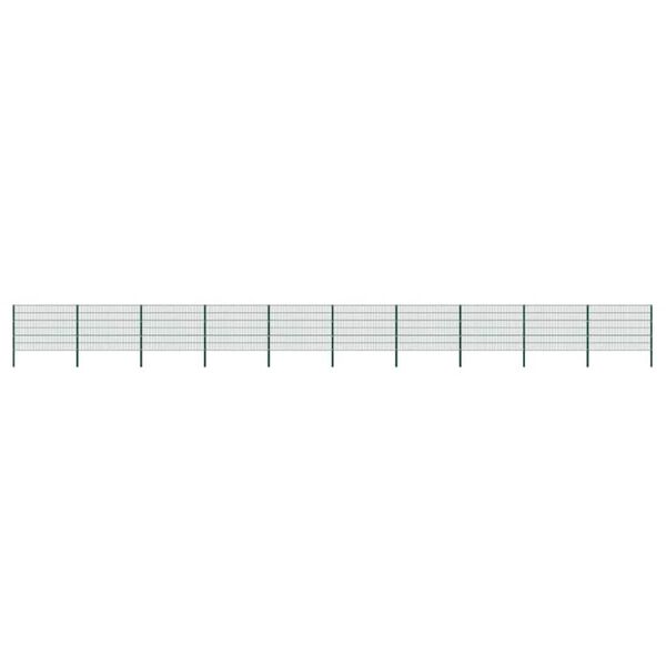 vidaXL Aitapaneeli tolpilla rauta 1730x120 cm vihre&auml;