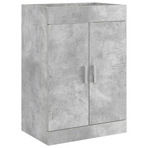 vidaXL Kylpyhuoneen allaskaappi Betoninharmaa 56 x 37,5 x 81 cm