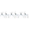vidaXL LED-joulupeurat 6 pcs Hopea kangas