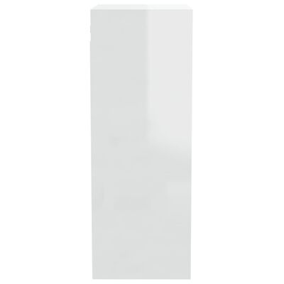 vidaXL Seinäkaappi korkeakiilto valkoinen 34,5x32,5x90 cm tekninen puu