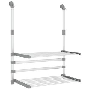 vidaXL Kuivausteline parvekkeelle 54x25x42 cm alumiini