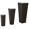 vidaXL Ulkosetti 3 kpl Musta 30 x 30 x 80 cm Metalli