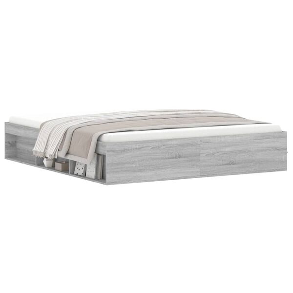vidaXL S&auml;ngynrunko harmaa Sonoma 180x200 cm Super King