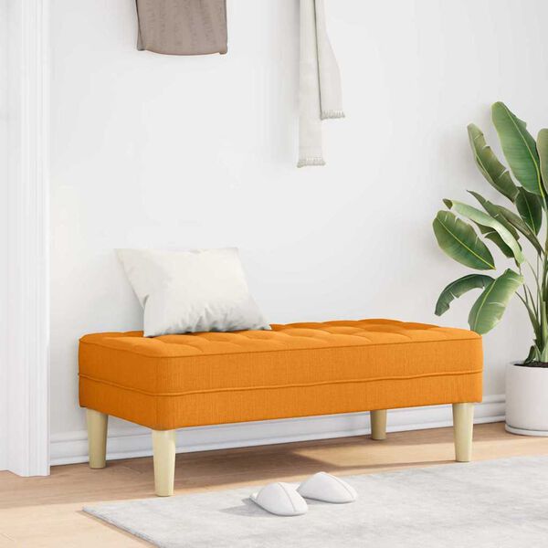 vidaXL Penkki Tummankeltainen 113 x 57 x 39 cm kangas