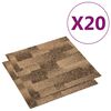vidaXL Lattiamatto 20 pcs Ruskea 50 x 50 cm PP