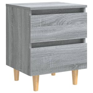 vidaXL Y&ouml;p&ouml;yt&auml; t&auml;yspuiset jalat harmaa Sonoma 40x35x50 cm