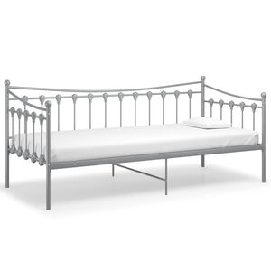 vidaXL Sohvas&auml;ngyn runko harmaa metalli 90x200 cm