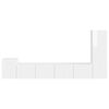 vidaXL TV-tasosetti 3 pcs Korkean kiillon valkoinen Tekninen puu