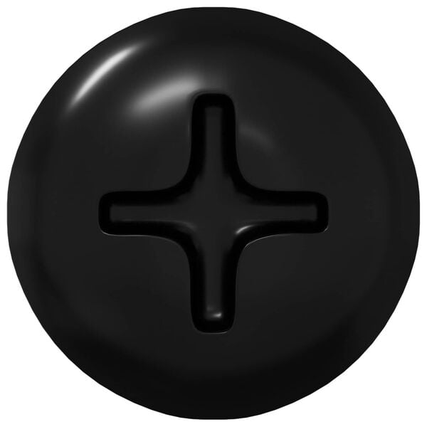 vidaXL Itsekiertev&auml; kynsi 2 pcs Musta 4 x 25 mm Ter&auml;s