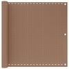 vidaXL Parvekkeen Verho 90 x 700 cm HDPE ja alumiini Suorakaide Taupe