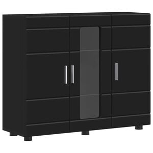 vidaXL puinen kaappi Musta 88,5 x 30,5 x 73 cm Tekninen puu