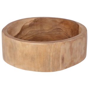 vidaXL Hedelm&auml;kulho JEPARA Teak ruskea &Oslash; 30 cm Tiikkipuu