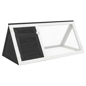 vidaXL El&auml;inh&auml;kki/kaninkoppi harmaa puu