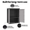 vidaXL Puutarhan varastokaappi harmaa ja musta 65x37x85 cm PP