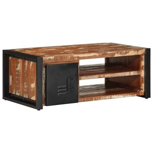 vidaXL sohvap&ouml;yt&auml; moniv&auml;rinen 90x50x36 cm massiivipuu kierr&auml;tetty