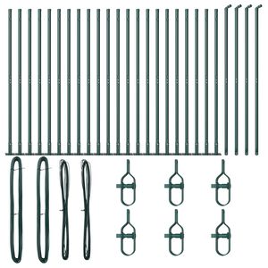 vidaXL Aitalatu Muut 26 pcs Harmaa 3,2 x 3,2 x 68,5 cm Teräs