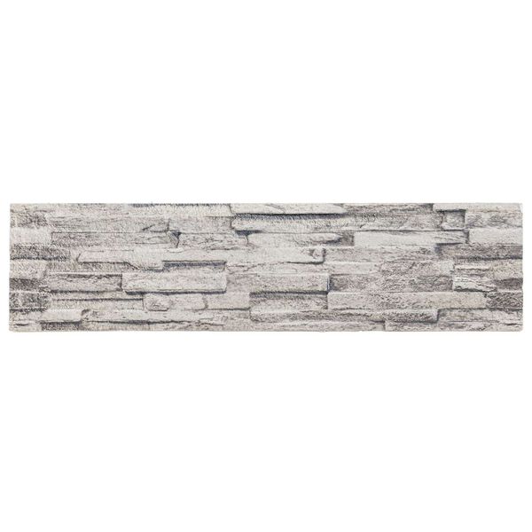 vidaXL Sein&auml;paneelit 10 pcs Vaaleanharmaa 100 x 25 cm EPS vaahtomuovi