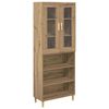 vidaXL Korkea kaappi Artisan tammi 69,5 x 34 x 180 cm