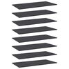 vidaXL Kirjahyllytasot 8 kpl harmaa 80x20x1,5 cm lastulevy