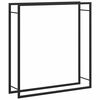 vidaXL Polttopuuteline mattamusta 110x28x116 cm ter&auml;s