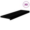 vidaXL Askelmat 8 kpl ruskeanmusta 80x30x2 cm t&auml;ysi tammi