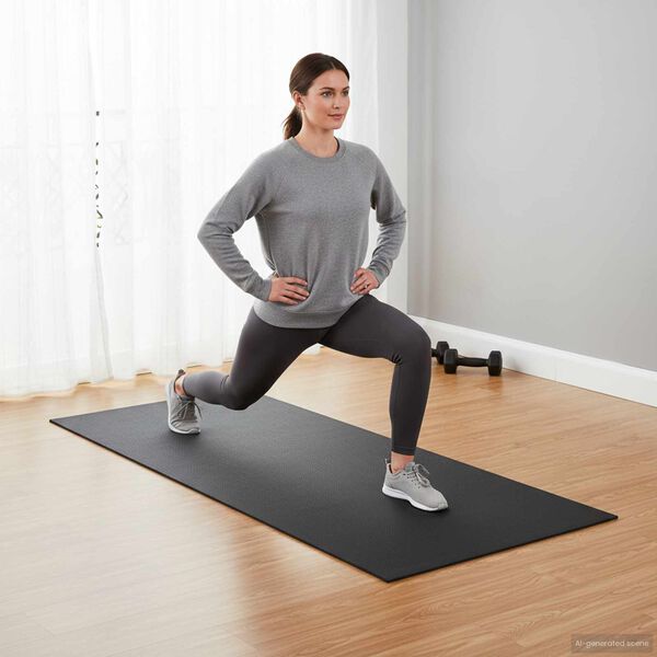 vidaXL Urheilu Suojamatto Musta 150 x 75 x 0.6 cm Polyvinyylikloridi