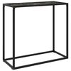 vidaXL Konsolip&ouml;yt&auml; musta 80x35x75 cm karkaistu lasi