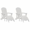 vidaXL Puutarhan Tuoli 2 pcs Valkoinen 83 x 74 x 92 cm Polyeteeni