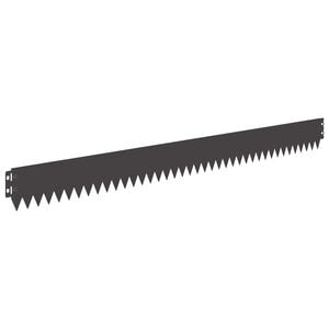 vidaXL Nurmireunus 10 pcs 103 x 10 cm Ter&auml;s Musta