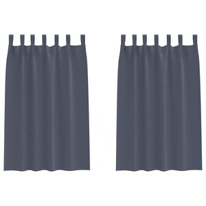 vidaXL Piment&auml;v&auml; verho renkailla 2 kpl Antrasiitti 175 x 140 cm
