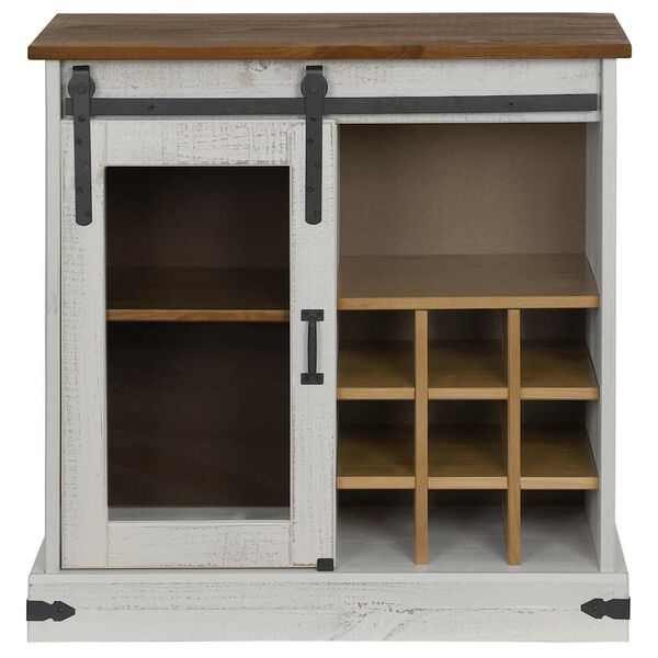 vidaXL senkki HALDEN liukuovella valkoinen 80x40x80 cm massiivipuu