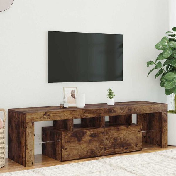 vidaXL TV-taso LED-valoilla savutammi 140x36,5x40 cm