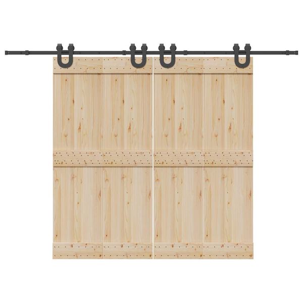 vidaXL Liukuoven asennussarja teräs 366 cm musta