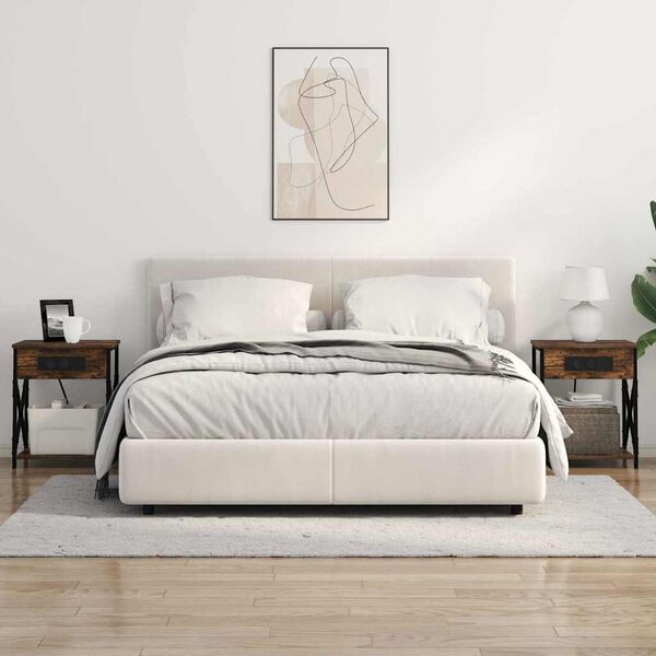 vidaXL Y&ouml;p&ouml;yt&auml;kaappi 2 pcs Savup&auml;hkin&auml; 41 x 31 x 51 cm Tekninen puu