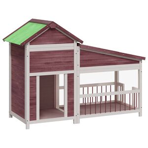 vidaXL Koiratarha mokka 143x60,5x109 cm t&auml;ysi m&auml;nty